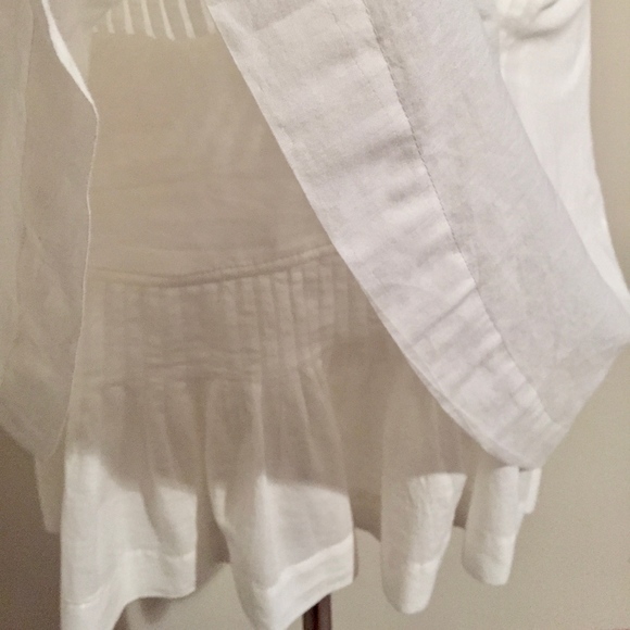 Vintage Joie Layered Pintuck Cotton Mini Skirt - Picture 6 of 8